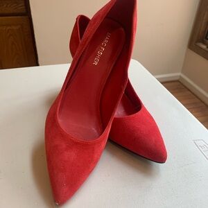 EUC Marc Fisher Red Suede Heels